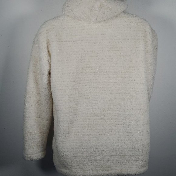 Children Place Girl Beige Gold Hoodie Sherpa Long Sleeve pullover L - Picture 6 of 6